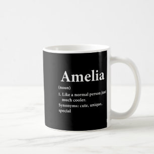 Amelia Name Definition Funny D Coffee Mug