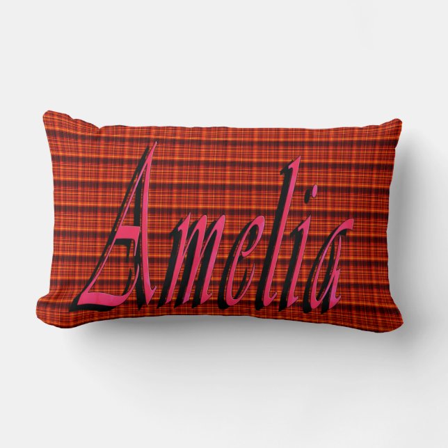 Amelia Name Logo, Lumbar Cushion (Front)
