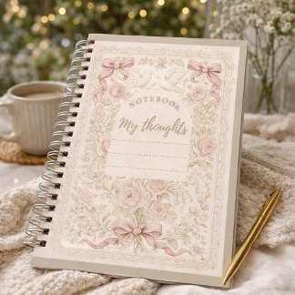 Amelia Notebook - Floral spiral notebook