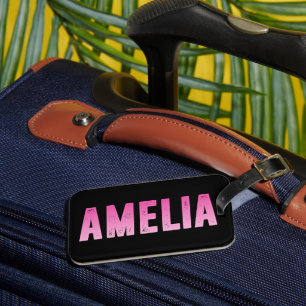 Amelia pink name T-Shirt Luggage Tag