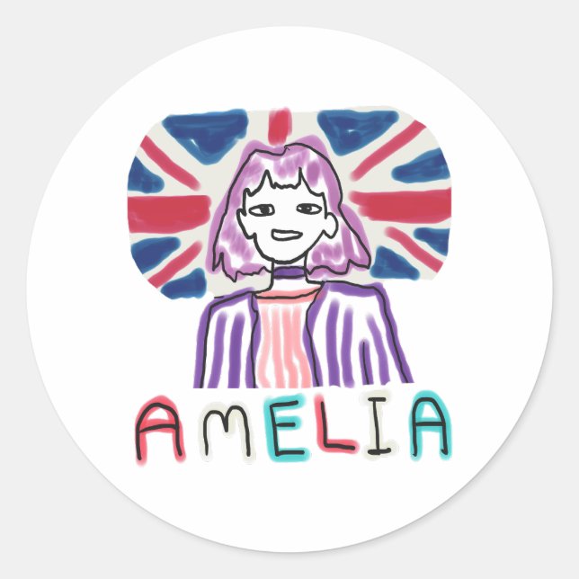 Amelia Prevent Pathways Classic Round Sticker (Front)