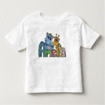 Amelia shirt with Hippo and Giraffe Art
