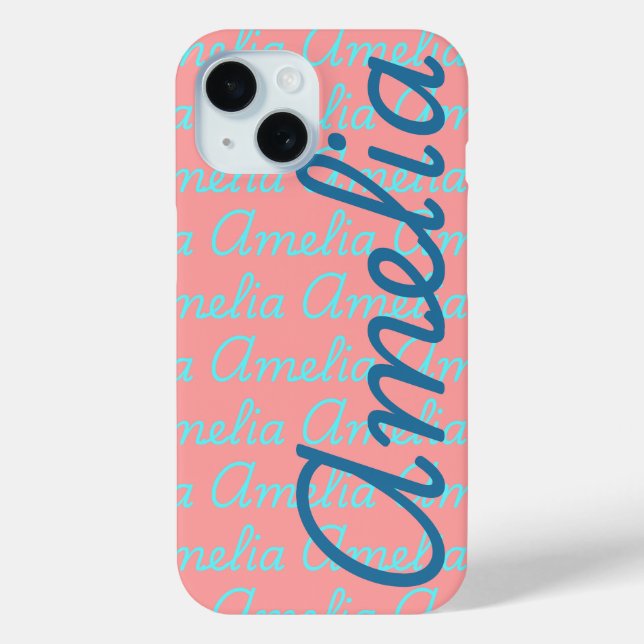 Amelia Signature Name Pattern Design  Case-Mate iPhone Case (Back)