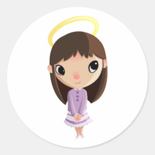Amelia the Angel Classic Round Sticker