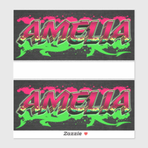 Amelia Vorname Name Graffiti Aufkleber Sticker