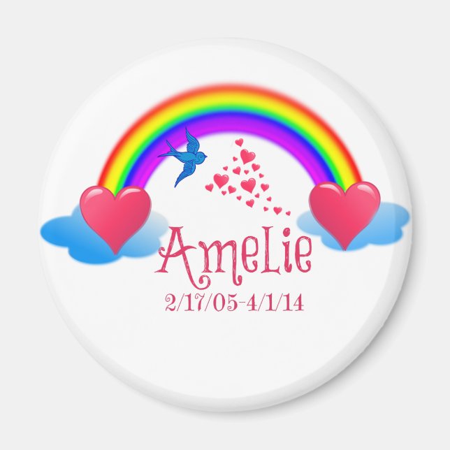 Amelie over the Rainbow Magnet (Front)