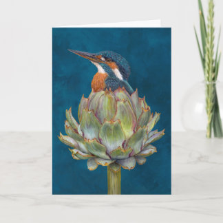 Amelie the common kingfisher card