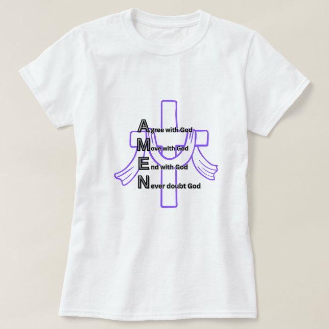 Amen Cross T-Shirt (Design Front)