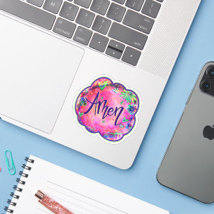 Amen Fun Pink Inspirivity Religious Sticker
