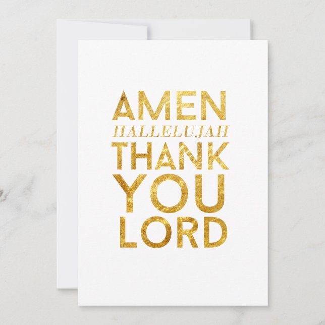 Amen Hallelujah Thank You Lord Desk Card (Front)