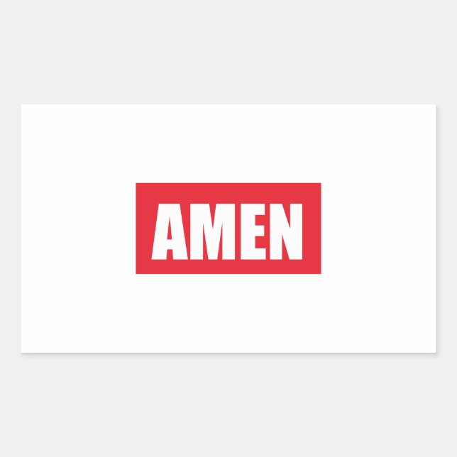 Amen Rectangular Sticker (Front)