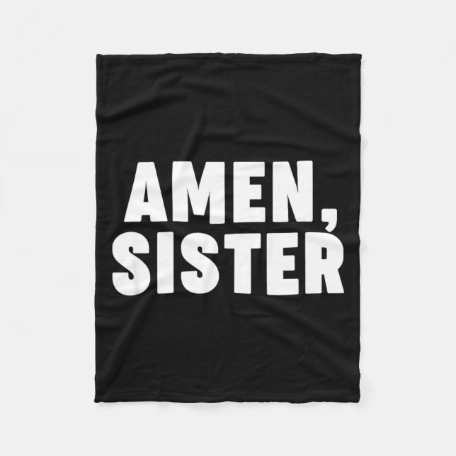 Amen Sister  Fleece Blanket (Front)