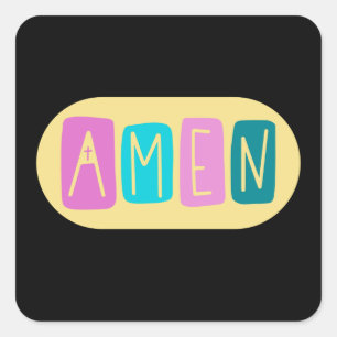 AMEN SQUARE STICKER