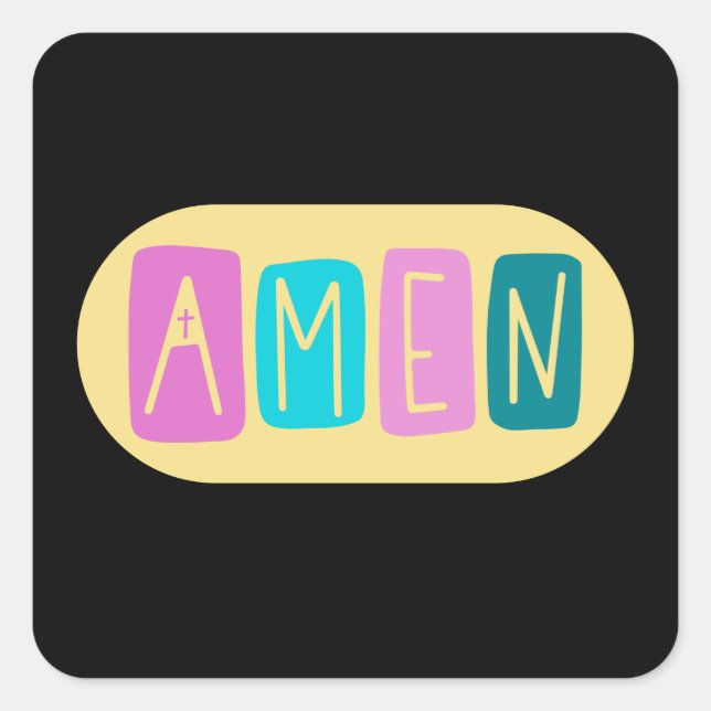 AMEN SQUARE STICKER (Front)