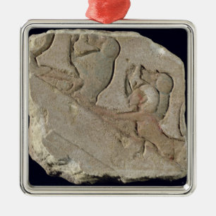 Amenophis IV with baboons, New Kingdom Metal Ornament