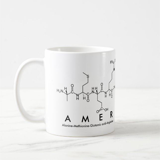 Amer peptide name mug (Left)