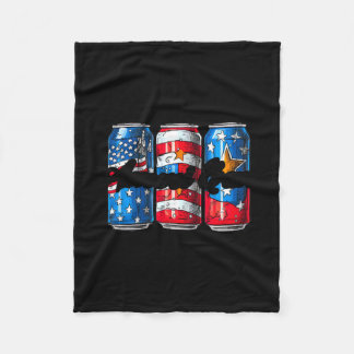 Ameri can vintage american flag 4th of july fleece blanket