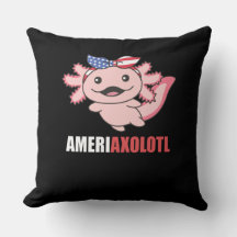 Ameriaxolotl Cute Axolotl With America Flag