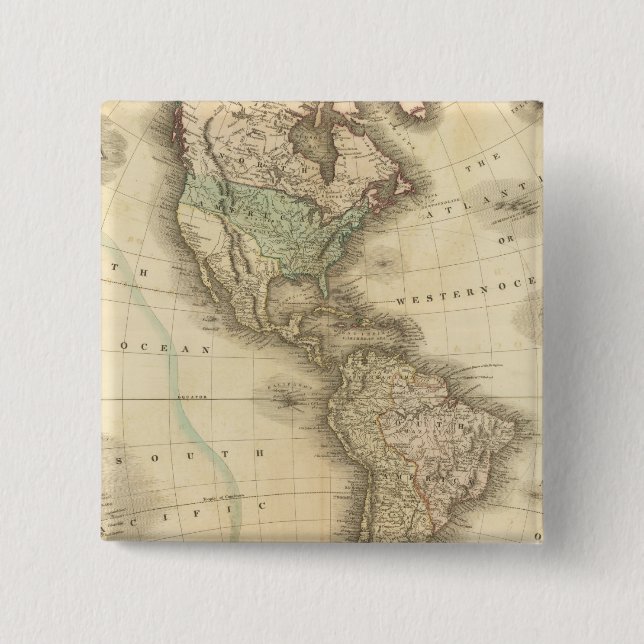 America 10 15 cm square badge (Front)
