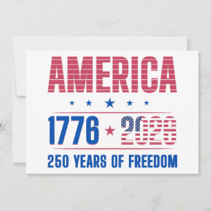 AMERICA 1776 2026 250 years freedom Invitation