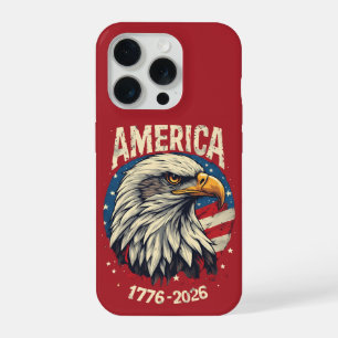 America 1776 2026 Bald Eagle Patriotic USA Flag 25 iPhone 15 Pro Case
