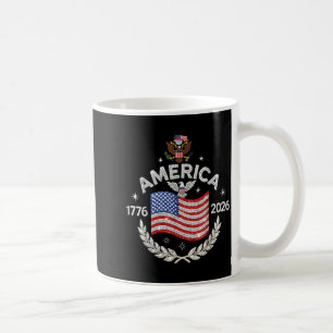 America 1776 2026 patriotic eagle usa flag vintage coffee mug