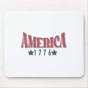 America 1776 Home Of The Free 4th Of July Mouse Pad