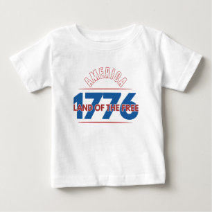 AMERICA 1776 LAND OF THE FREE   BABY T-Shirt