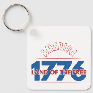 AMERICA 1776 LAND OF THE FREE   KEY RING