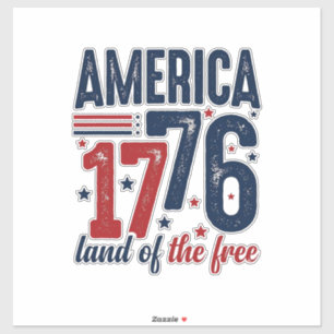 America 1776 Land of the Free Vintage Patriotic Sh