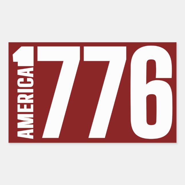 AMERICA 1776  RECTANGULAR STICKER (Front)