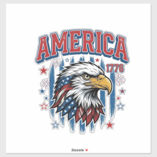 America 1776 Vintage Eagle Patriotic Shirt Design_