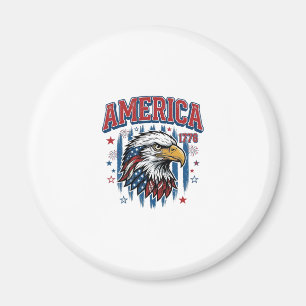 America 1776 Vintage Eagle Patriotic Shirt Design_ Magnet