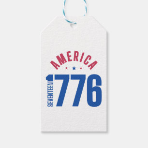 AMERICA 1776 year of freedom Gift Tags