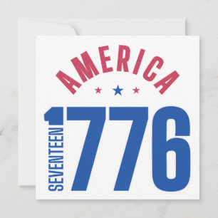 AMERICA 1776 year of freedom Invitation
