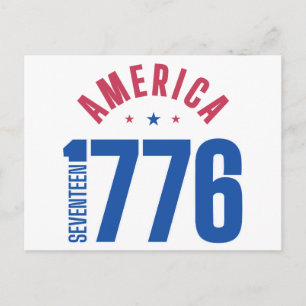 AMERICA 1776 year of freedom Postcard