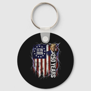 America 250 4th of July USA Independence Key Ring