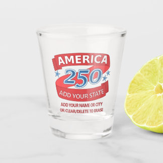America 250 Add State Independence Day Keepsake Shot Glass