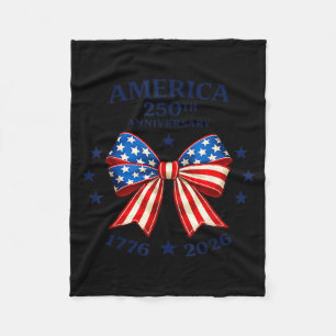America 250 Anniversary 1776-2026 4th of July Fleece Blanket