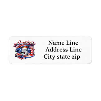 America 250 anniversary return address label