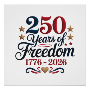America 250 Bathroom Art Poster