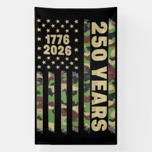 America 250 Camouflage Patriotic Anniversary Banner