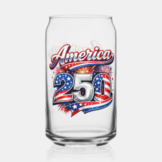 America 250 can glass