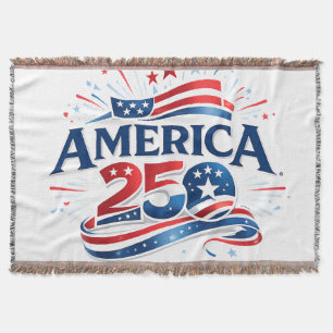 America 250 Celebration 1776–2026 Anniversary  Throw Blanket