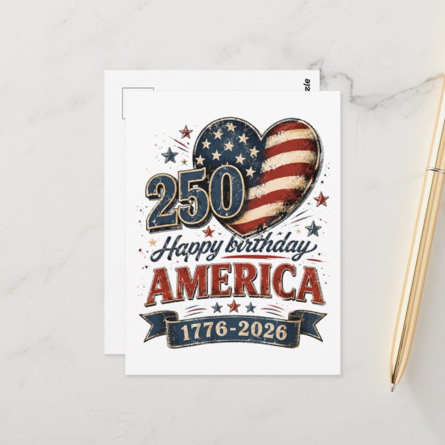 America 250 Celebration Postcard (Front/Back In Situ)