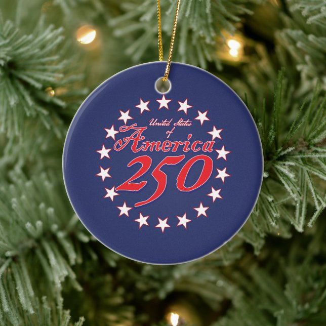 America 250 ceramic ornament (Tree)