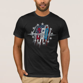 AMERICA 250 CLASSIC RETRO CHROME AMERICAN FLAG T-Shirt