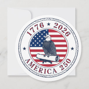 America 250 Commemorative Eagle Seal – 1776-2026 Invitation
