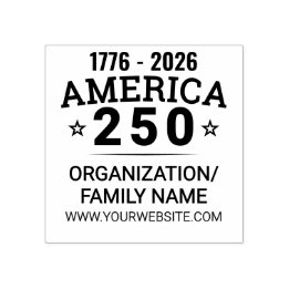 America 250 Custom Family Organisation Business Rubber Stamp