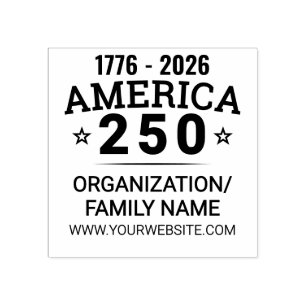 America 250 Custom Family Organization Business Rubber Stamp